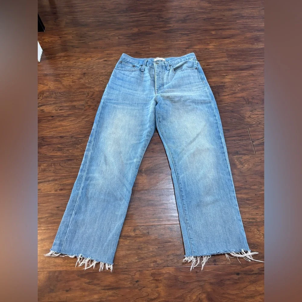 Madewell The Dadjean Jeans Straight Medium Wash Size 26 - Picture 3 of 6